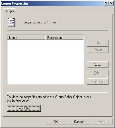 Group Policy Editor - Logon Properties