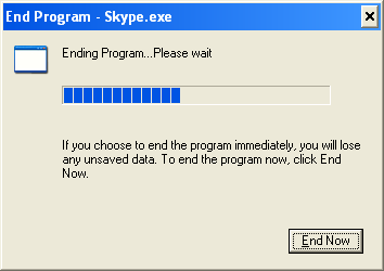 Skype - Ending Program... Please wait