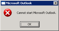 Microsoft Outlook - Cannot start Microsoft Outlook