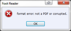 format error: not a PDF or corrupted.