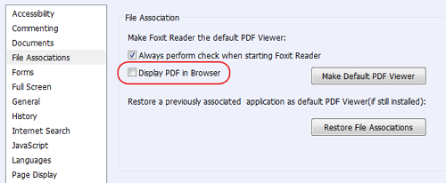 Foxit Reader - Display PDF in Browser