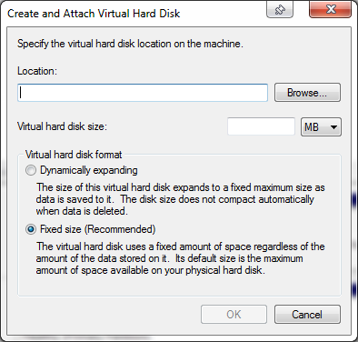 Create and Attach Virtual Disk