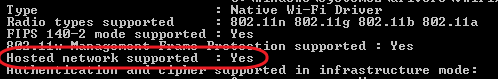 Hosted Network Support: Yes