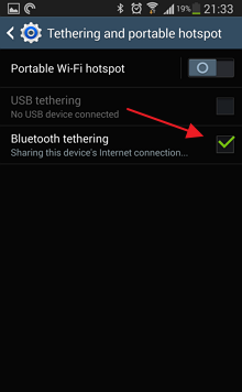 Samsung Note 3 > Connections > Tethering and portable hotspots