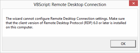 VBScript: Remote Desktop Connection