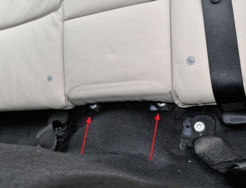 BMW E90 rear seat cushion screws