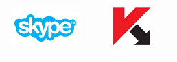 Skype and Kaspersky Logos