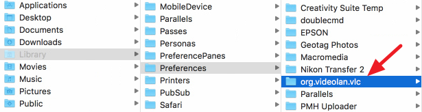 VLC for mac preferences folder