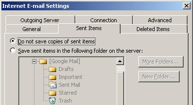 Outlook 2010 - Stops saving sent items