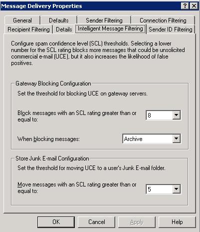 Exchange 2003 Intelligent Message Filter