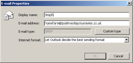 Outlook 2003 - E-mail Properties