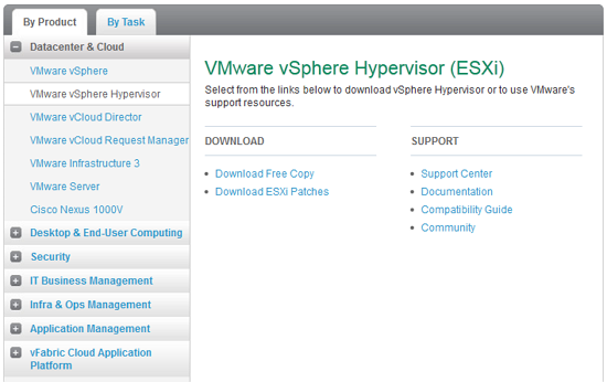 Download VMware vSphere Hypervisor