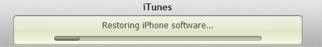 iTunes - Restoring iPhone software...