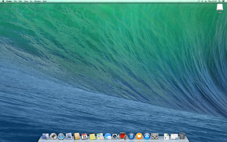 MAC OS X 10.9 Mavericks desktop