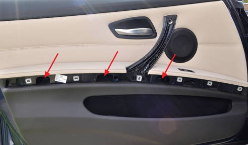 BMW door panel trim fasteners