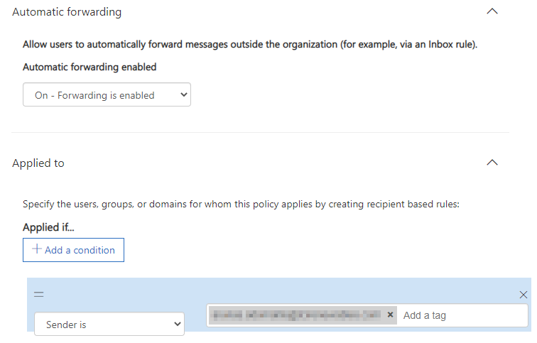 Office 365 - Outbound Policy
