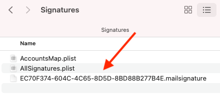 Apple Mail Signatures Folder