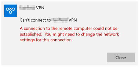 Can't connect to VPN
