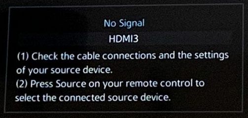 Samsung TV - No Signal