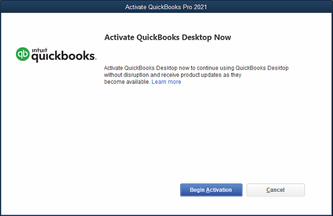Activate QuickBooks Desktop