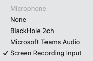Mac Screen Recording Input