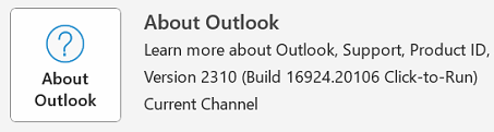 Microsoft Office 365 Outlook v2310