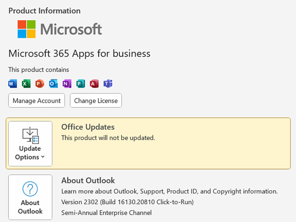Microsoft Office 365 Outlook v2302