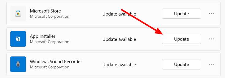 App Installer update
