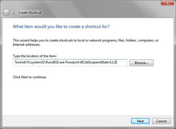 Create "Sleep" shortcut 