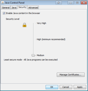 Java - Application blocked by Security Settings - Mysysadmintips